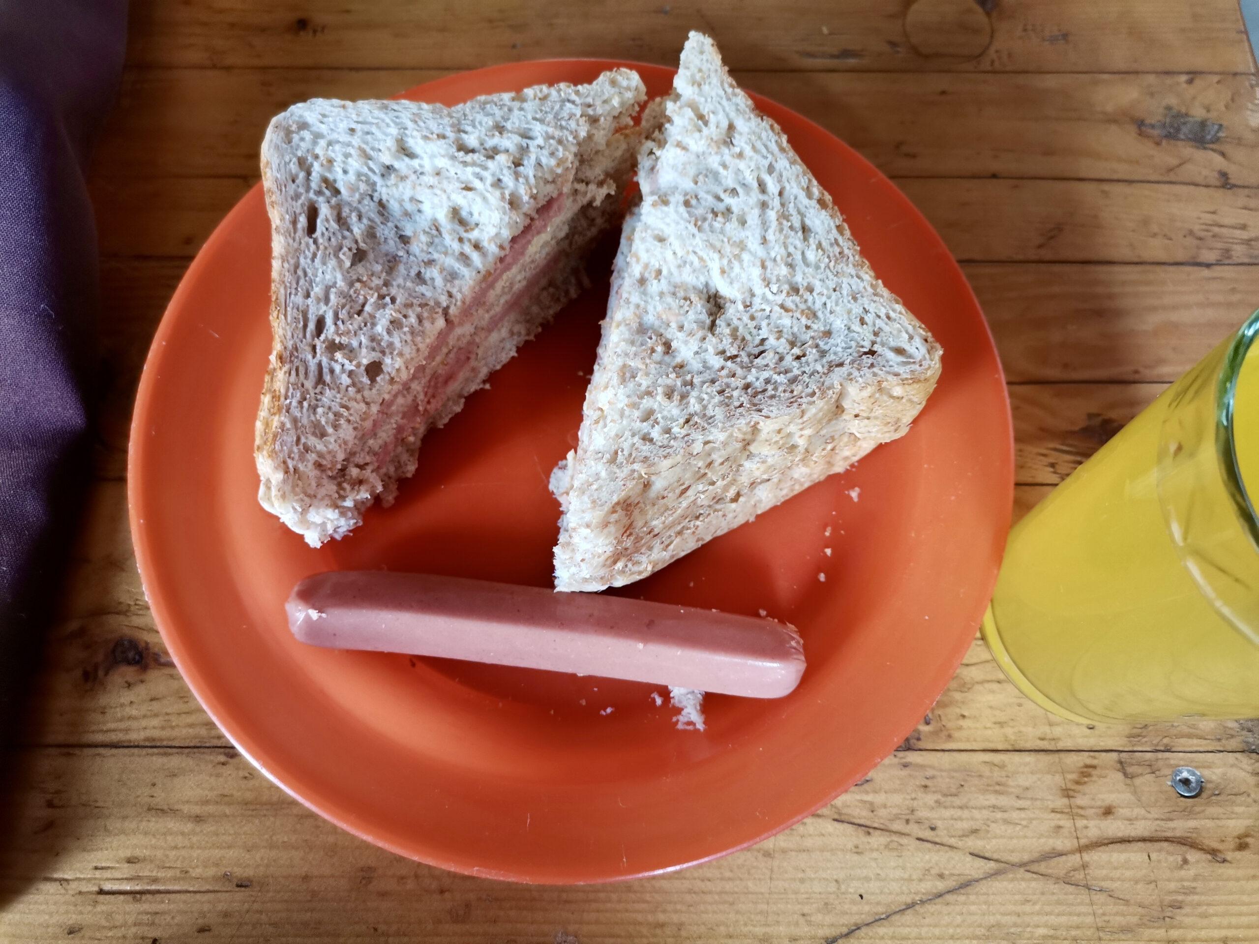 Sandwich and sausage