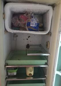 A almost empty fridge