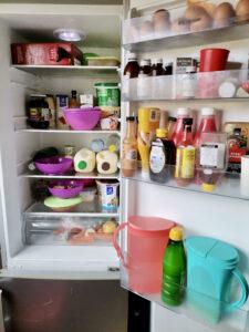An open fridge