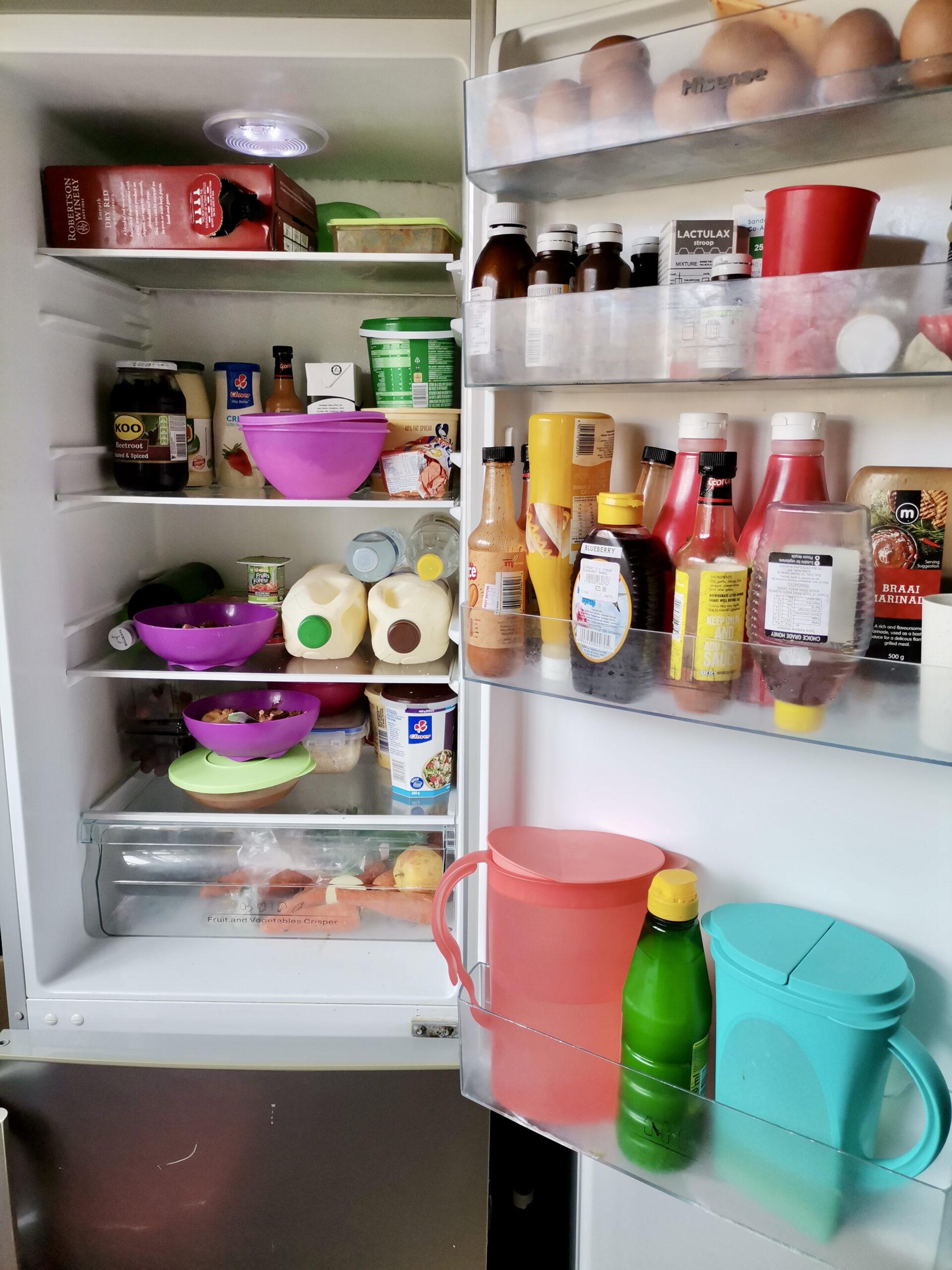 An open fridge