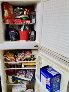 A fridge that doesn't work but is used for storage