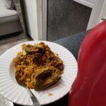 Plate with fish breyani