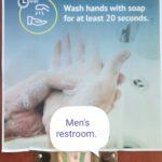 COVID-19 handwashing poster - Men's restroom