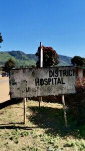 A signpost of the District Hospital