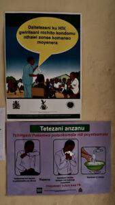 HIV and COVID-19 clinic posters
