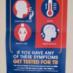 TB symptoms poster promoting testing