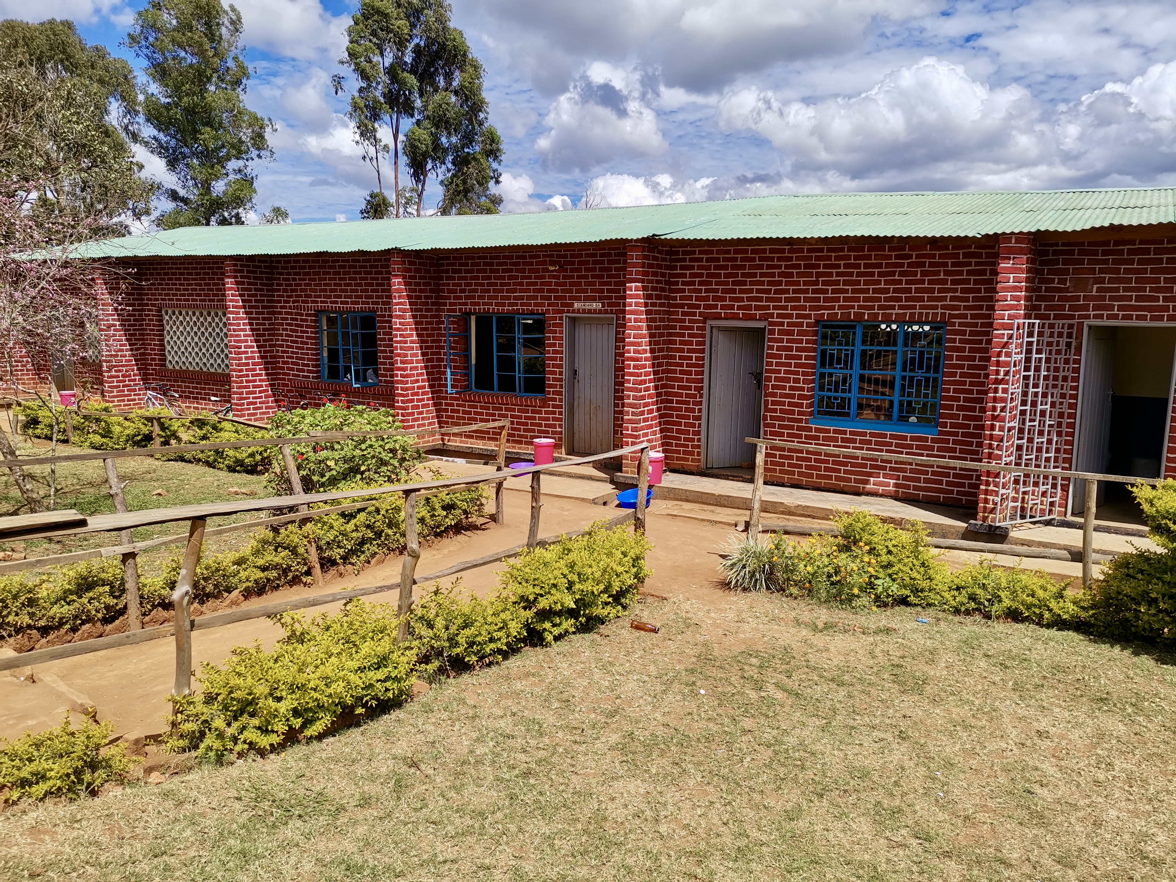 Classrooms with hand washing stations outside each door